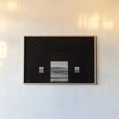 Basque Ranch by Nathan Larson. shown as a paper print in a natural frame. Available as a archival giclee rolled canvas, fine art paper, or poster print. SKU 88238i.