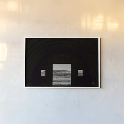 Basque Ranch by Nathan Larson. shown as a paper print in a white frame. Available as a archival giclee rolled canvas, fine art paper, or poster print. SKU 88238i.