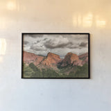 Beauty of Zion by Nathan Larson. shown as a paper print in a black flame. Available as a archival giclee rolled canvas, fine art paper, or poster print. SKU 96619i.