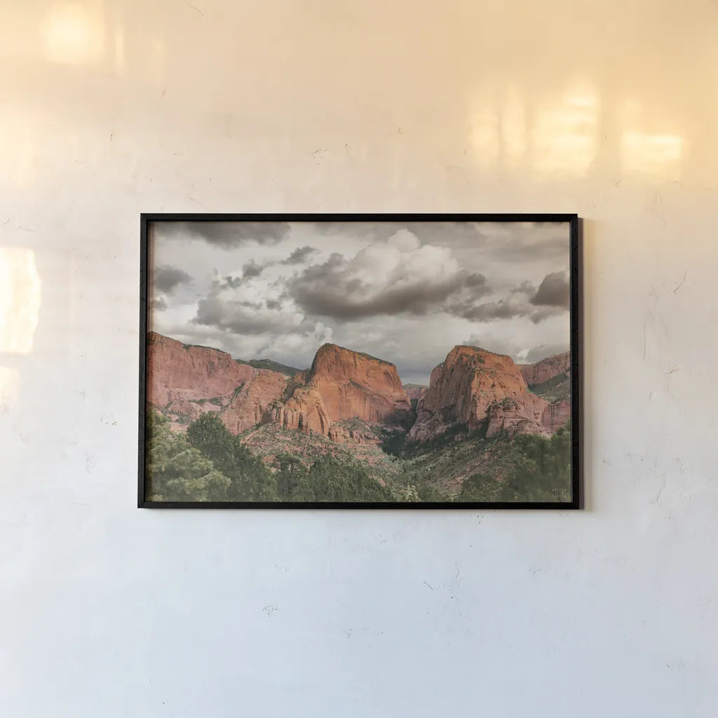 Beauty of Zion No Blur by Nathan Larson. shown as a paper print in a black flame. Available as a archival giclee rolled canvas, fine art paper, or poster print. SKU 96728i.