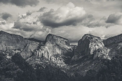 Beauty of Zion No Blur BW by Nathan Larson. SKU 96730i. Archival Giclee Fine art print for wall decor.