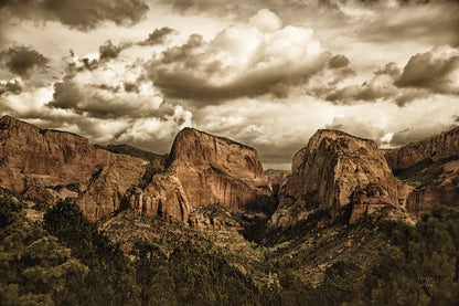 Beauty of Zion No Blur Sepia by Nathan Larson. SKU 96729i. Archival Giclee Fine art print for wall decor.
