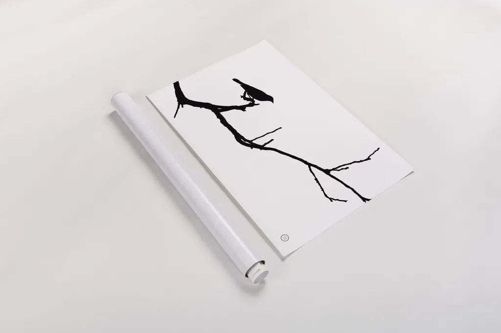 Bird Silhouette by Nathan Larson. shown as a rolled paper print. Available as archival giclee rolled canvas, fine art paper, or poster print. SKU 70278i.