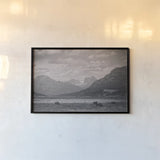Bison Homeland by Nathan Larson. shown as a paper print in a black flame. Available as a archival giclee rolled canvas, fine art paper, or poster print. SKU 92470i.