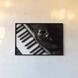 Black and White by Nathan Larson. shown as a paper print in a black flame. Available as a archival giclee rolled canvas, fine art paper, or poster print. SKU 77343i.