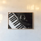 Black and White by Nathan Larson. shown as a paper print in a natural frame. Available as a archival giclee rolled canvas, fine art paper, or poster print. SKU 77343i.