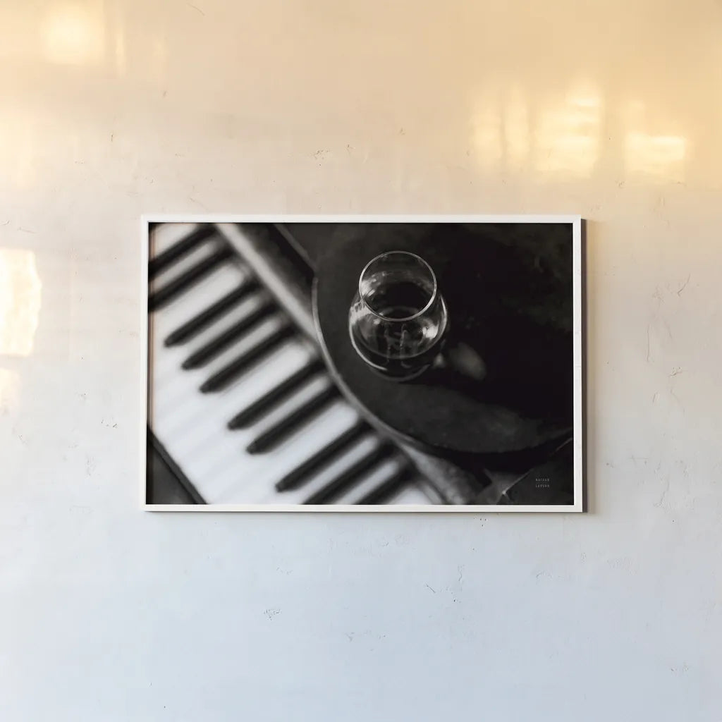 Black and White by Nathan Larson. shown as a paper print in a white frame. Available as a archival giclee rolled canvas, fine art paper, or poster print. SKU 77343i.
