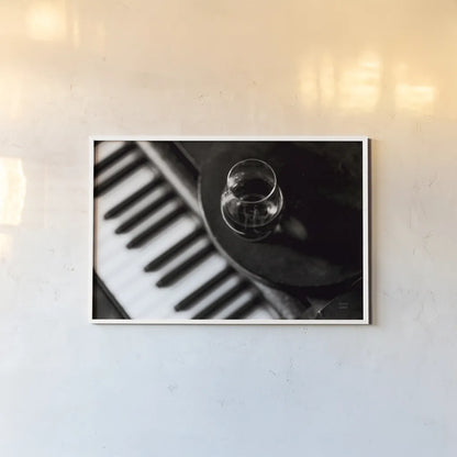 Black and White by Nathan Larson. shown as a paper print in a white frame. Available as a archival giclee rolled canvas, fine art paper, or poster print. SKU 77343i.