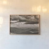 Blue Ridge Mountains I by Nathan Larson. shown as a paper print in a natural frame. Available as a archival giclee rolled canvas, fine art paper, or poster print. SKU 99215i.