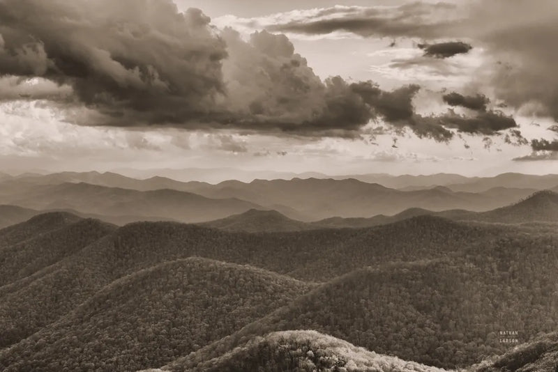 Blue Ridge Mountains II by Nathan Larson. SKU 99216i. Archival Giclee Fine art print for wall decor.