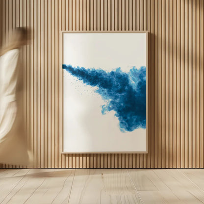 Blue Smoke by Nathan Larson. shown as over sized large wall art. Available as an archival giclee rolled canvas, fine art paper, or poster print. SKU 82303h.