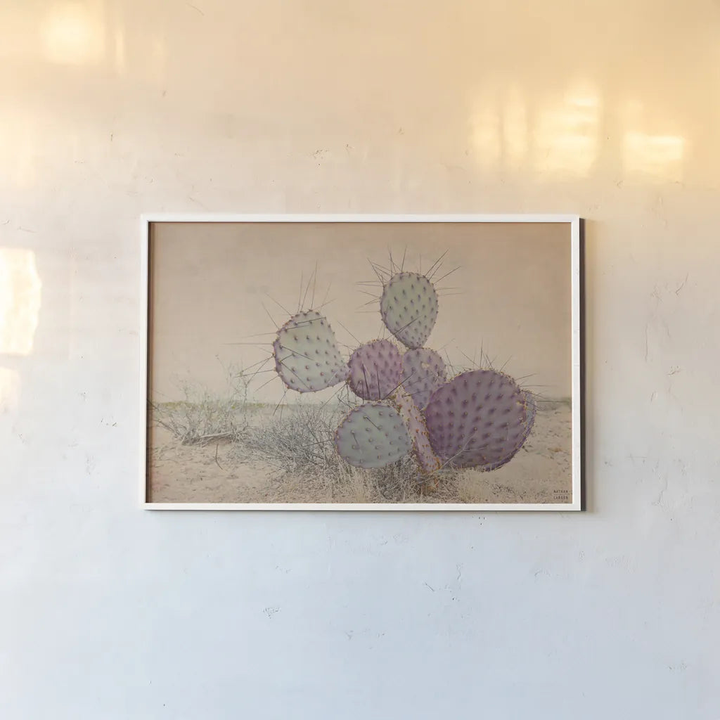Border Sunset II by Nathan Larson. shown as a paper print in a white frame. Available as a archival giclee rolled canvas, fine art paper, or poster print. SKU 102777i.