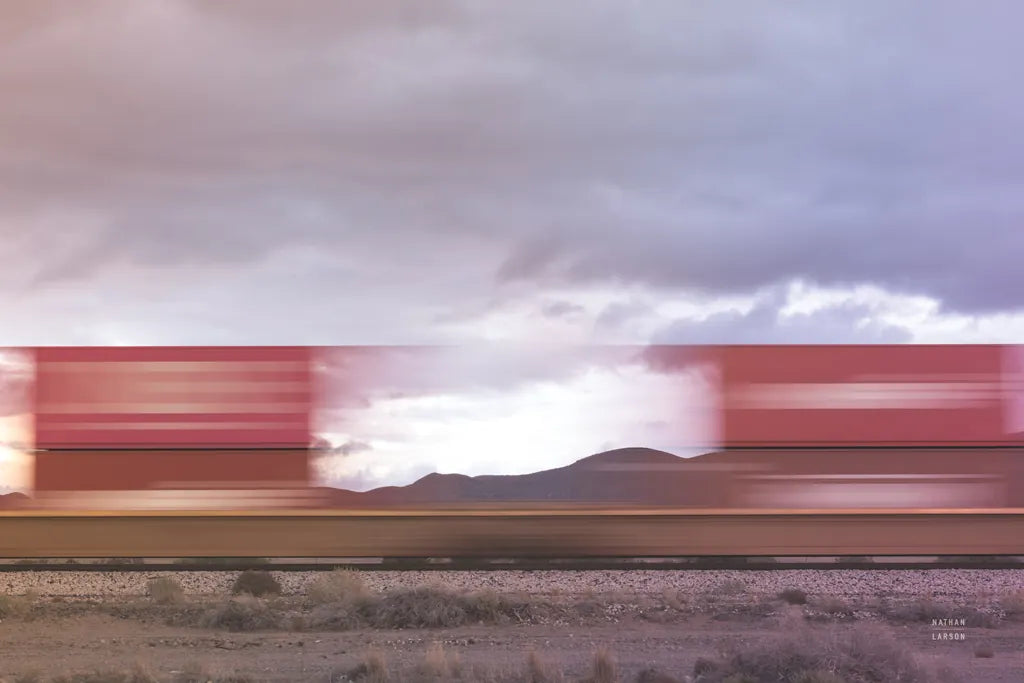 Boxcars by Nathan Larson. SKU 96627i. Archival Giclee Fine art print for wall decor.
