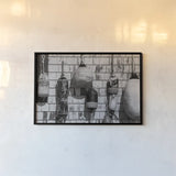Buoy Wall BW by Nathan Larson. shown as a paper print in a black flame. Available as a archival giclee rolled canvas, fine art paper, or poster print. SKU 103185i.