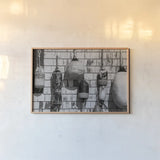 Buoy Wall BW by Nathan Larson. shown as a paper print in a natural frame. Available as a archival giclee rolled canvas, fine art paper, or poster print. SKU 103185i.