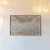 Cactus Sunset by Nathan Larson. shown as a paper print in a natural frame. Available as a archival giclee rolled canvas, fine art paper, or poster print. SKU 103244i.