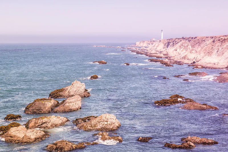 California Lighthouse Bright by Nathan Larson. SKU 90178i. Archival Giclee Fine art print for wall decor.