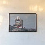 Cape Bona Vista Lighthouse III by Nathan Larson. shown as a paper print in a black flame. Available as a archival giclee rolled canvas, fine art paper, or poster print. SKU 103222i.