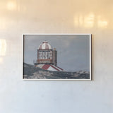 Cape Bona Vista Lighthouse III by Nathan Larson. shown as a paper print in a white frame. Available as a archival giclee rolled canvas, fine art paper, or poster print. SKU 103222i.