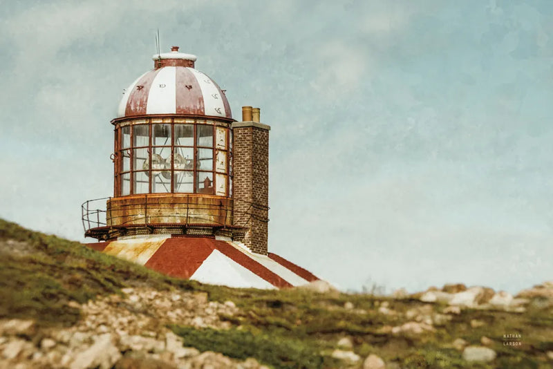 Cape Bona Vista Lighthouse III Color by Nathan Larson. SKU 103224i. Archival Giclee Fine art print for wall decor.