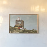 Cape Bona Vista Lighthouse III Color by Nathan Larson. shown as a paper print in a natural frame. Available as a archival giclee rolled canvas, fine art paper, or poster print. SKU 103224i.