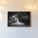 Carving by Nathan Larson. shown as a paper print in a natural frame. Available as a archival giclee rolled canvas, fine art paper, or poster print. SKU 88863i.