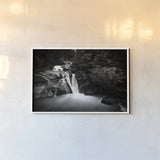 Carving by Nathan Larson. shown as a paper print in a white frame. Available as a archival giclee rolled canvas, fine art paper, or poster print. SKU 88863i.