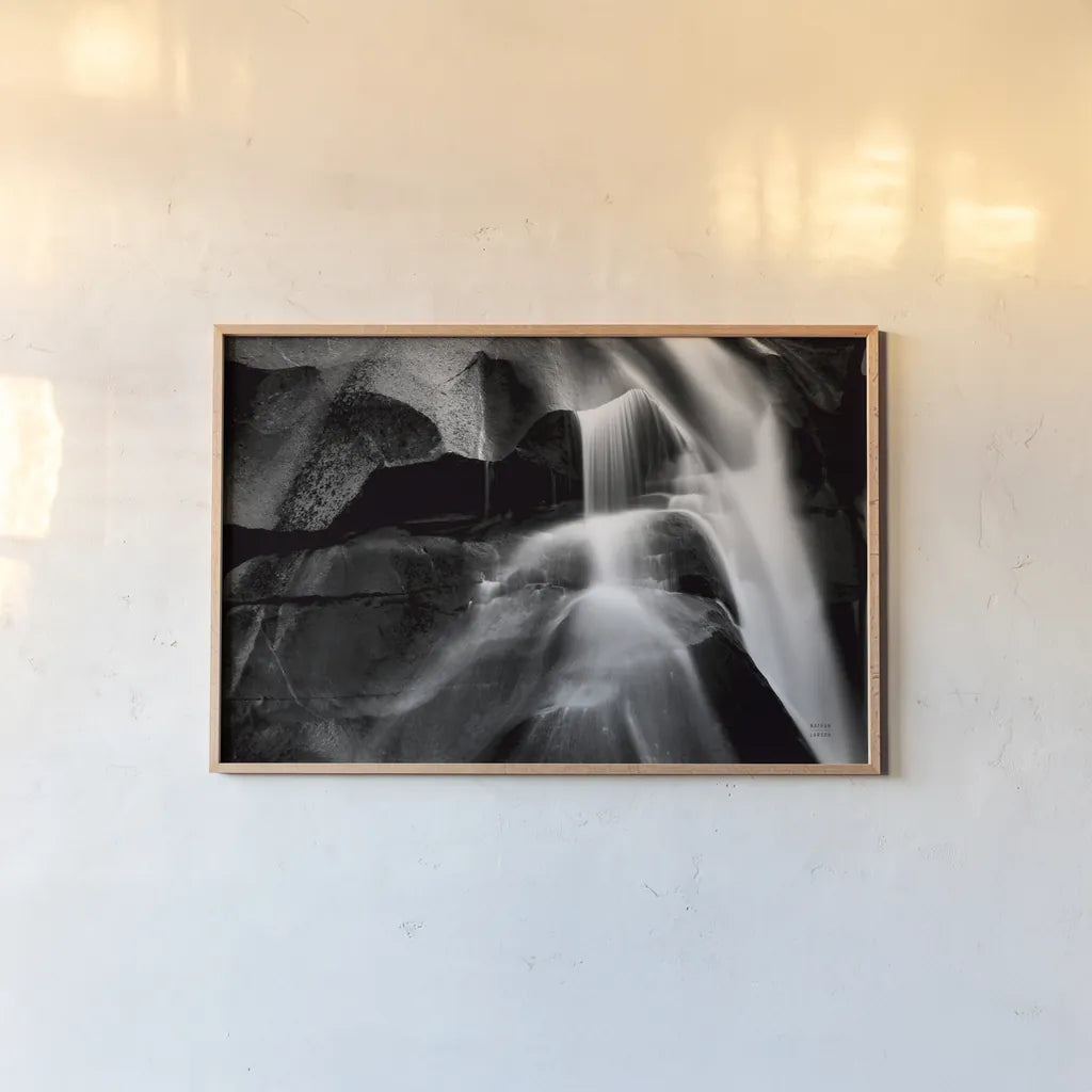 Carving Detail BW by Nathan Larson. shown as a paper print in a natural frame. Available as a archival giclee rolled canvas, fine art paper, or poster print. SKU 87637i.