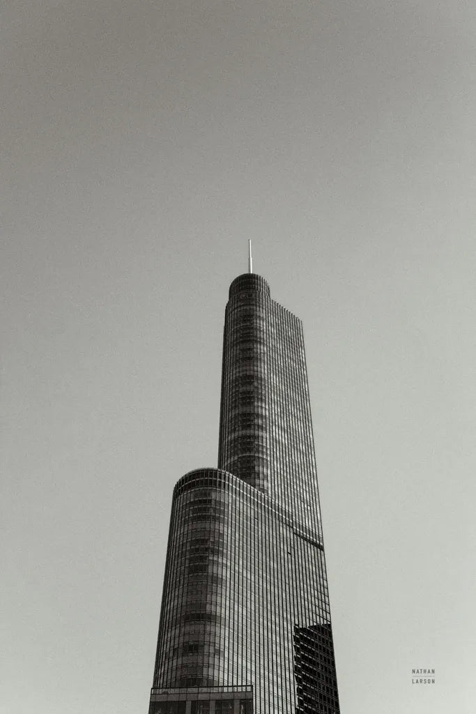 Chicago Skies BW by Nathan Larson. SKU 104873h. Archival Giclee Fine art print for wall decor.