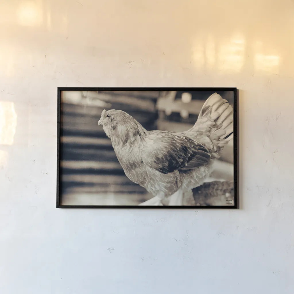 Chicken Barn I by Nathan Larson. shown as a paper print in a black flame. Available as a archival giclee rolled canvas, fine art paper, or poster print. SKU 97955i.