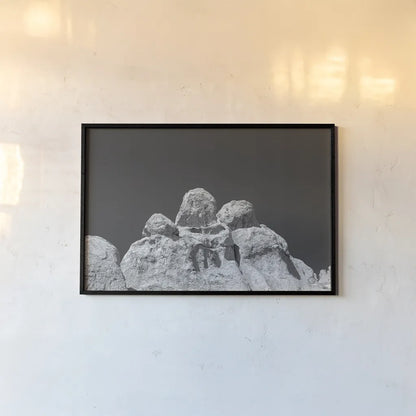 City of Rocks Formation by Nathan Larson. shown as a paper print in a black flame. Available as a archival giclee rolled canvas, fine art paper, or poster print. SKU 73734i.