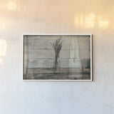 Cottage Lavender I by Nathan Larson. shown as a paper print in a white frame. Available as a archival giclee rolled canvas, fine art paper, or poster print. SKU 77892i.