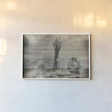 Cottage Lavender II by Nathan Larson. shown as a paper print in a white frame. Available as a archival giclee rolled canvas, fine art paper, or poster print. SKU 77893i.