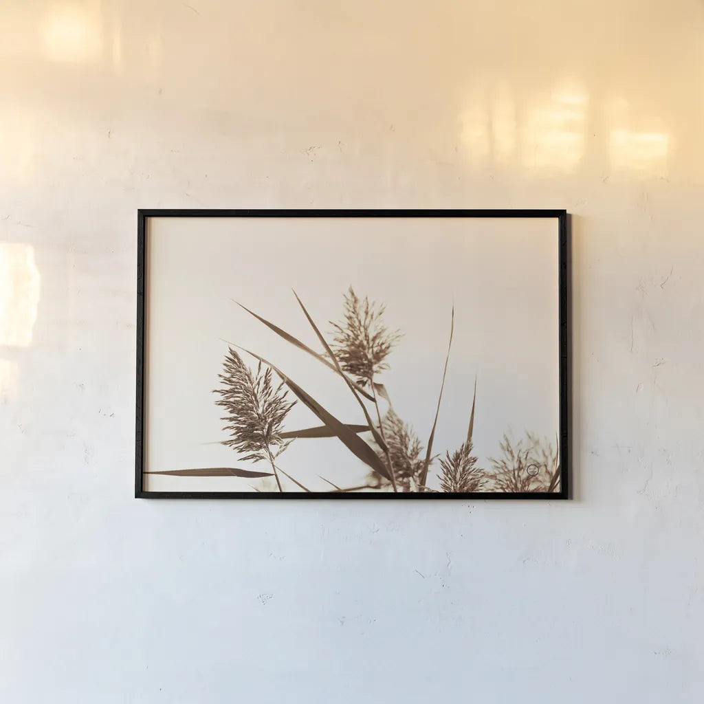 Country Grasses I by Nathan Larson. shown as a paper print in a black flame. Available as a archival giclee rolled canvas, fine art paper, or poster print. SKU 75477i.