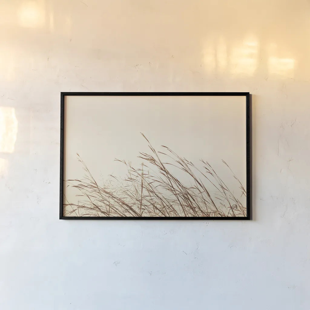 Country Grasses II by Nathan Larson. shown as a paper print in a black flame. Available as a archival giclee rolled canvas, fine art paper, or poster print. SKU 75478i.