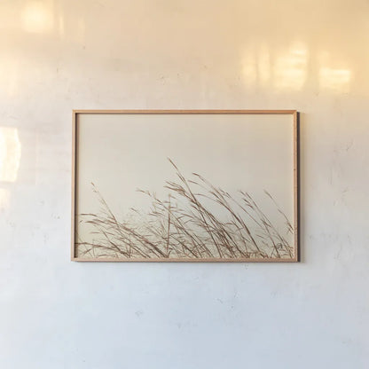 Country Grasses II by Nathan Larson. shown as a paper print in a natural frame. Available as a archival giclee rolled canvas, fine art paper, or poster print. SKU 75478i.