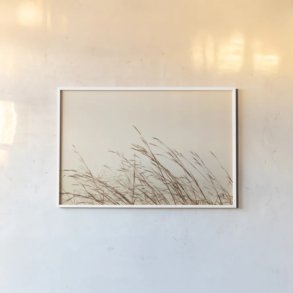 Country Grasses II by Nathan Larson. shown as a paper print in a white frame. Available as a archival giclee rolled canvas, fine art paper, or poster print. SKU 75478i.