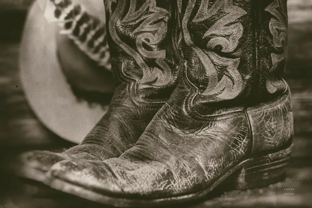 Cowboy Boots I by Nathan Larson. SKU 82727i. Archival Giclee Fine art print for wall decor.