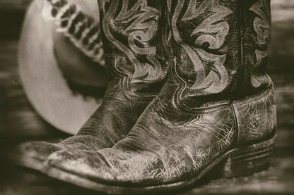 Cowboy Boots I by Nathan Larson. SKU 82727i. Archival Giclee Fine art print for wall decor.