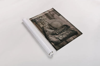 Cowboy Boots III by Nathan Larson. shown as a rolled paper print. Available as archival giclee rolled canvas, fine art paper, or poster print. SKU 82729i.