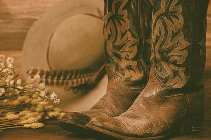 Cowboy Boots V by Nathan Larson. SKU 82731i. Archival Giclee Fine art print for wall decor.