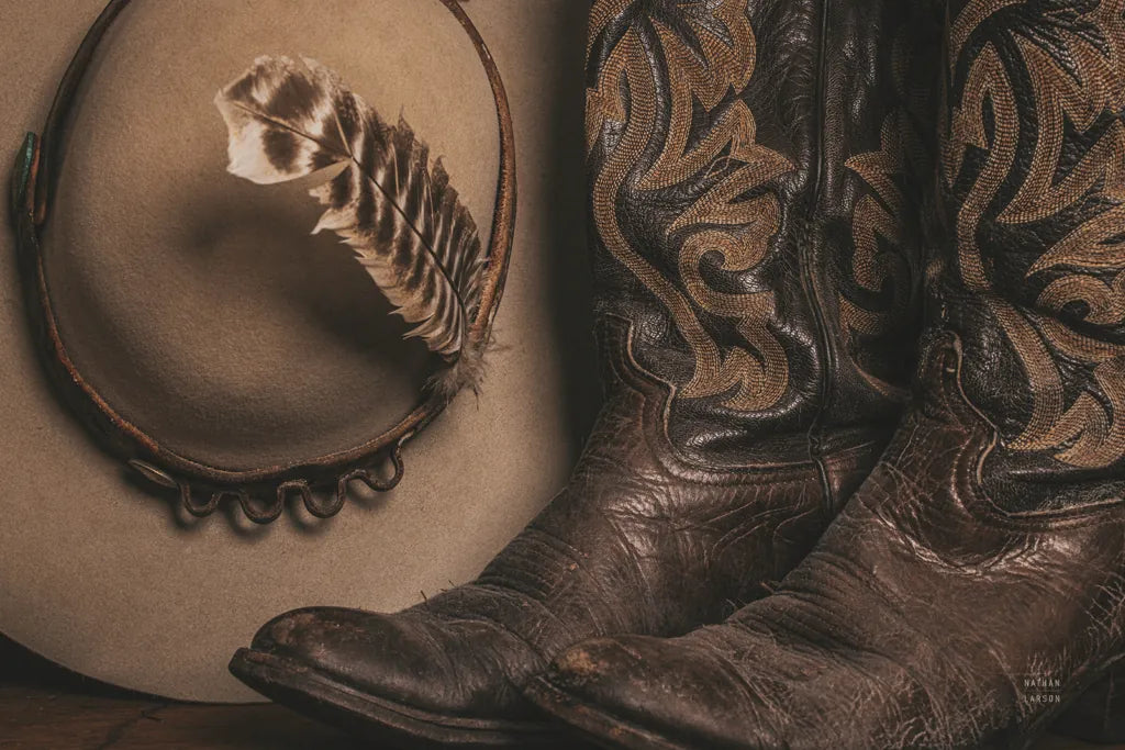 Cowboy Boots VI by Nathan Larson. SKU 82732i. Archival Giclee Fine art print for wall decor.