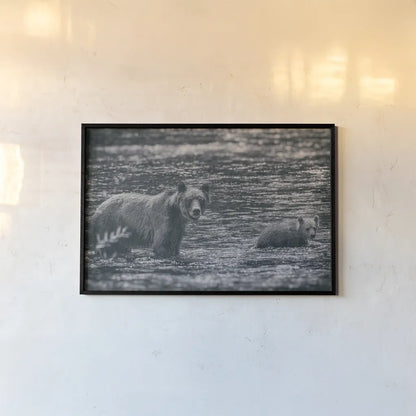 Crossing BW by Nathan Larson. shown as a paper print in a black flame. Available as a archival giclee rolled canvas, fine art paper, or poster print. SKU 89441i.