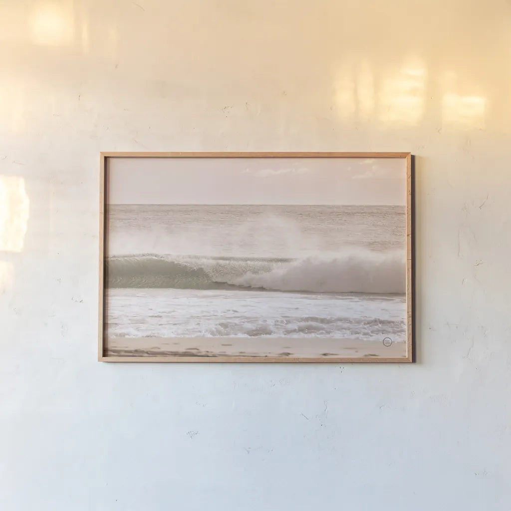 Curling by Nathan Larson. shown as a paper print in a natural frame. Available as a archival giclee rolled canvas, fine art paper, or poster print. SKU 72054i.