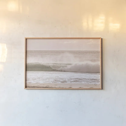 Curling by Nathan Larson. shown as a paper print in a natural frame. Available as a archival giclee rolled canvas, fine art paper, or poster print. SKU 72054i.