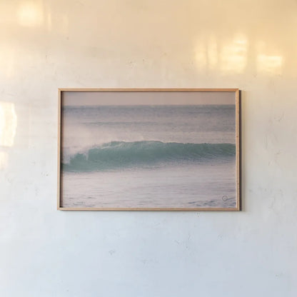 Curling Lip by Nathan Larson. shown as a paper print in a natural frame. Available as a archival giclee rolled canvas, fine art paper, or poster print. SKU 71430i.
