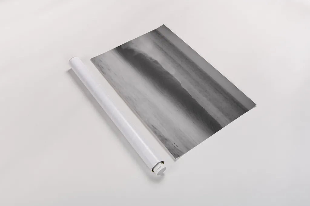 Curling Lip BW by Nathan Larson. shown as a rolled paper print. Available as archival giclee rolled canvas, fine art paper, or poster print. SKU 73678i.