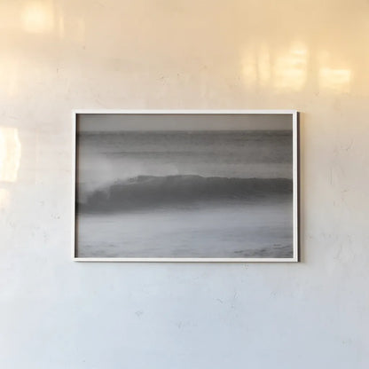 Curling Lip BW by Nathan Larson. shown as a paper print in a white frame. Available as a archival giclee rolled canvas, fine art paper, or poster print. SKU 73678i.