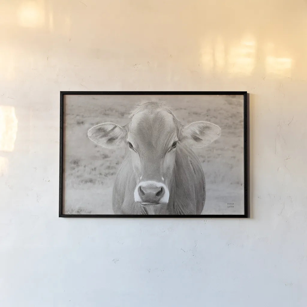 Dairy Barn Neutral by Nathan Larson. shown as a paper print in a black flame. Available as a archival giclee rolled canvas, fine art paper, or poster print. SKU 82814i.