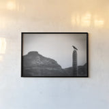 Desert Hunter by Nathan Larson. shown as a paper print in a black flame. Available as a archival giclee rolled canvas, fine art paper, or poster print. SKU 90438i.
